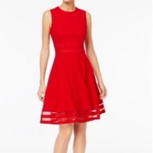 Calvin Klein sleeveless red dress